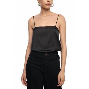 NEW GENERATION LOVE delia combo satin cami in black